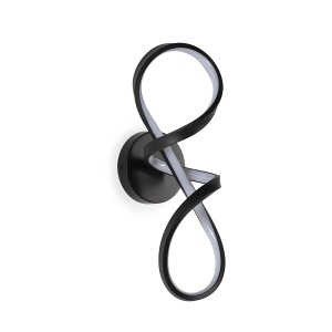 Aplica neagra din metal Swirl Thai Natura