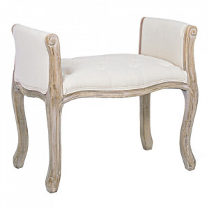 Bancheta alba din textil 71 cm Diva Bizzotto