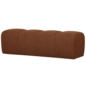 Bancheta din textil maro ruginiu 160 cm Mojo Woood