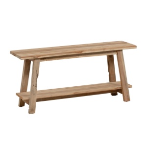 Bancheta exterior maro din lemn 100 cm Safara Kave Home