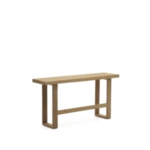 Bancheta exterior maro din lemn 130 cm Canadell Kave Home