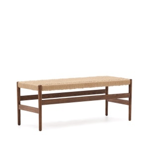 Bancheta maro deschis din lemn 120 cm Zaide Kave Home