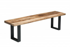 Bancheta maro din lemn de mango si fier 170 cm Iron Craft Invicta Interior
