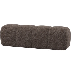 Bancheta maro din textil 160 cm Mojo Wooly Woood