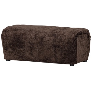 Bancheta maro inchis din textil 91 cm Baggy 3D Chenille Woood
