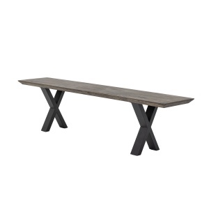 Bancheta maro/neagra din lemn 190 cm Maldon Bloomingville