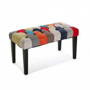 Bancheta multicolora din poliester 80 cm Philippe Bench Versa Home