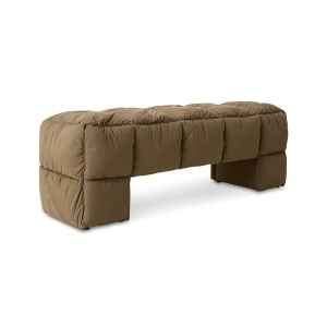 Bancheta verde oliv din bumbac 140 cm Puffy HKliving
