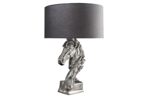 Baza veioza argintie din metal 34 cm Caballo The Home Collection