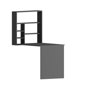 Birou cu etajera gri antracit 59x90 cm Sedir The Home Collection