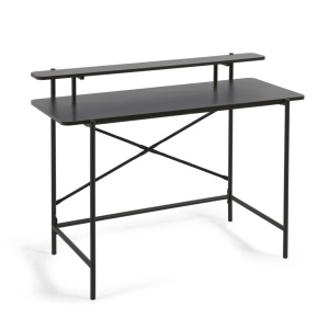 Birou negru din metal 65x120 cm Galatia Kave Home