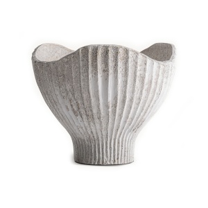 Bol decorativ alb din ceramica 40 cm Lumo Vical Home