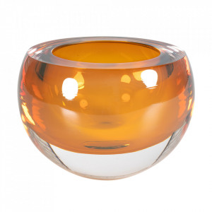 Bol decorativ maro chihlimbar din sticla 13 cm Bullit Versmissen