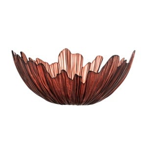 Bol decorativ rosu din sticla 31 cm Aila Bloomingville