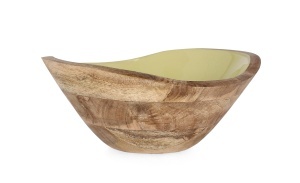 Bol galben/maro din ceramica 21x24 cm Thara Irregular Bizzotto