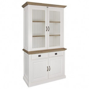Bufet alb/maro din lemn si MDF 220 cm Oakdale Medium Richmond Interiors
