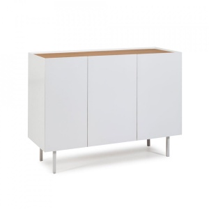 Bufet inferior alb/maro din lemn 110 cm Arista Teulat