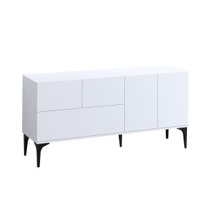 Bufet inferior alb/negru 150 cm Glise The Home Collection