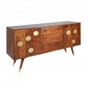 Bufet inferior maro din lemn 145 cm Mystic The Home Collection