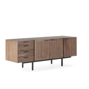 Bufet inferior maro din lemn 194 cm Baker Thai Natura