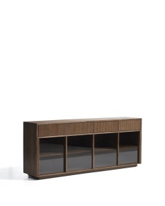 Bufet inferior maro din lemn 200 cm Helvine Walnut Kave Home