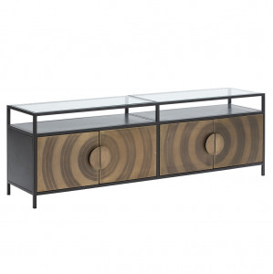 Bufet inferior negru/auriu din metal 183 cm Arena Thai Natura