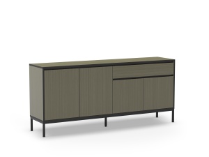 Bufet inferior verde/negru din metal 180 cm Lorenza The Home Collection