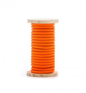 Cablu portocaliu din PVC si bumbac 5 m Philo Orange Seletti