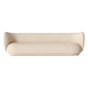Canapea alb antic din textil pentru 4 persoane Rico Ferm Living