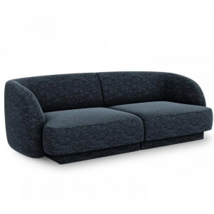 Canapea albastra din textil pentru 2 persoane Miley Micadoni