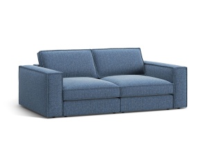 Canapea albastru inchis din textil pentru 3 persoane Pola Micadoni