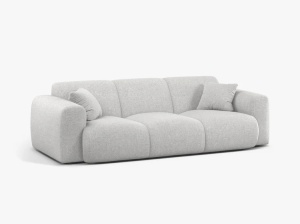 Canapea argintie din textil pentru 3 persoane Molino Eden Micadoni