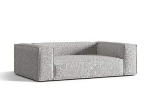 Canapea argintie din textil pentru 3 persoane Nuria Boucle Micadoni