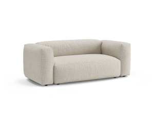Canapea bej din textil pentru 2 persoane Martina Boucle Micadoni