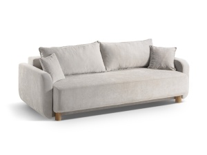 Canapea bej din textil pentru 3 persoane Elen Structured Micadoni