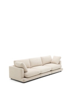 Canapea bej din textil pentru 4 persoane Gala Kave Home