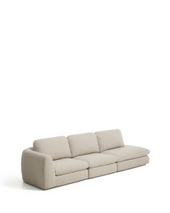 Canapea bej din textil pentru 4 persoane Vera Module L Kave Home