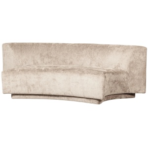 Canapea crem din textil pentru 2 persoane Popular Woood