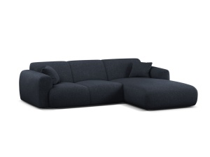 Canapea cu colt albastru navy din textil pentru 4 persoane Molino Eden Right Micadoni