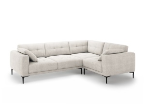 Canapea cu colt bej din textil pentru 4 persoane Bemy Right Structural Micadoni
