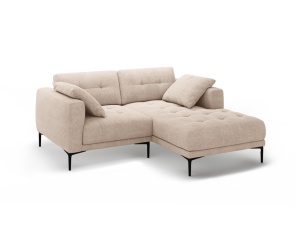 Canapea cu colt bej nisipiu din textil pentru 2 persoane Bemy Right Structural Micadoni