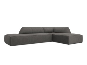 Canapea cu colt gri inchis din textil pentru 4 persoane Ruby Scala Right Micadoni
