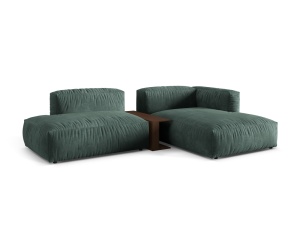 Canapea cu colt modulara albastru petrol din textil pentru 2 persoane Martina Vogue Right Micadoni