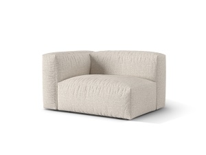 Canapea cu colt modulara bej din textil pentru 1 persoana Martina Monet Boucle Left Micadoni