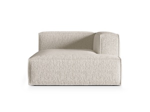 Canapea cu colt modulara bej din textil pentru 1 persoana Nuria 147 Boucle Right Micadoni