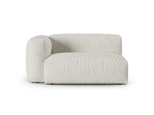 Canapea cu colt modulara gri/bej din textil pentru 1 persoana Martina Boucle 160 Left XL Micadoni