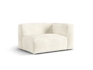 Canapea cu colt modulara ivorie din textil pentru 1 persoana Martina Monet Boucle Left Micadoni