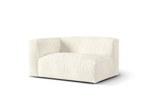 Canapea cu colt modulara ivorie din textil pentru 1 persoana Martina Boucle Left XL Micadoni