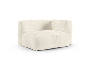 Canapea cu colt modulara ivorie din textil pentru 1 persoana Martina Boucle 120 Left XL Micadoni