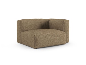 Canapea cu colt modulara maro cappuccino din textil pentru 1 persoana Martina Boucle 120 Left XL Micadoni